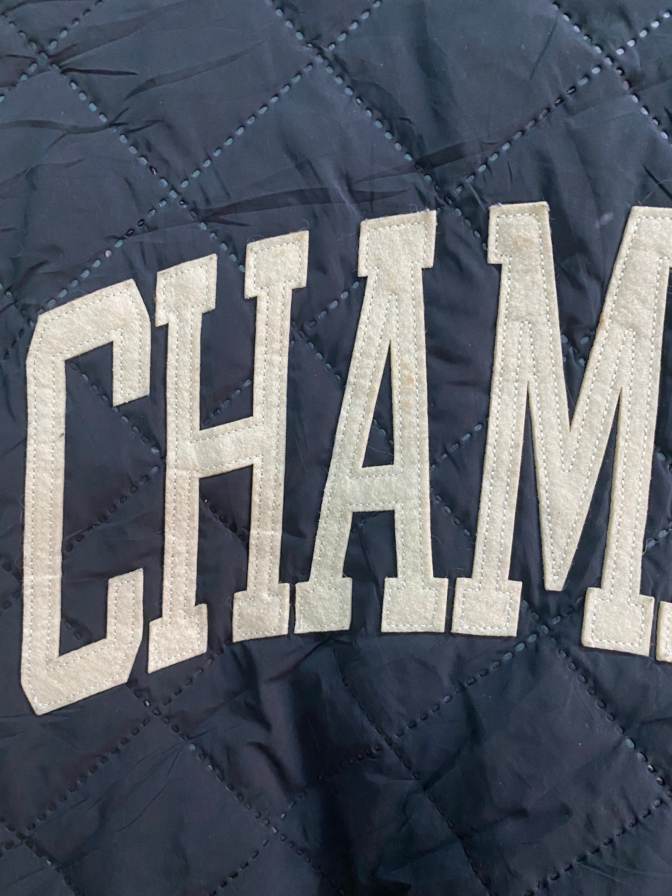 Vintage CHAMPION Block Letter Quilted Varsity Jacket Size M Vintage CHAMPION Block Letter Quilted Varsity Jacket Size M