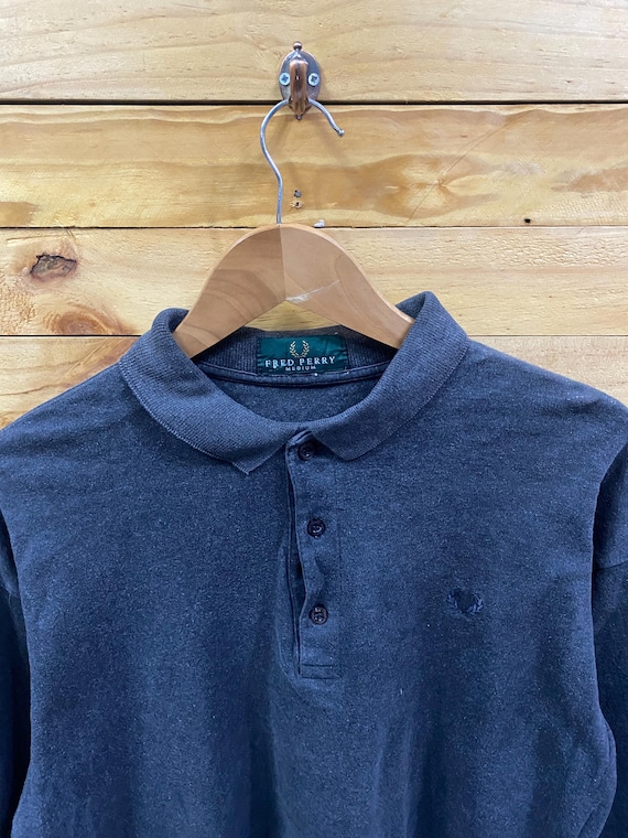 Vintage Fred Perry Embroidery Small Logo Polo Long Sleeve Shirt