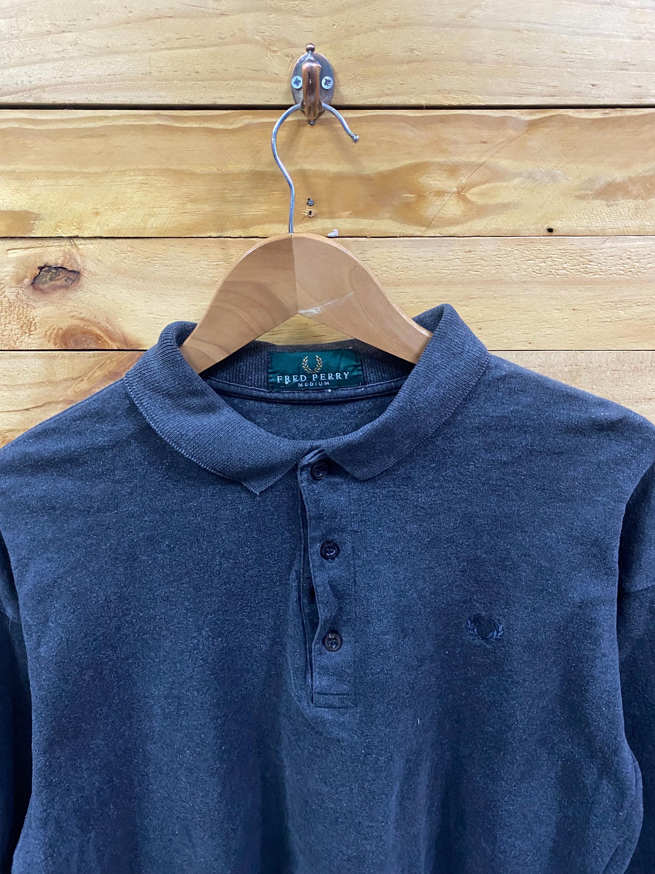 Vintage Fred Perry Embroidery Small Logo Polo Long Sleeve Shirt 
