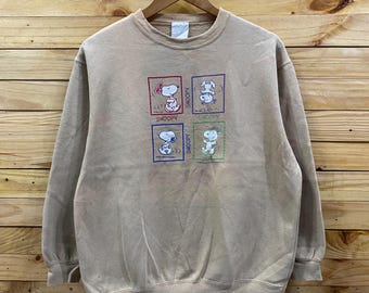 vintage PEANUTS SNOOPY sweat-shirt à col rond taille M