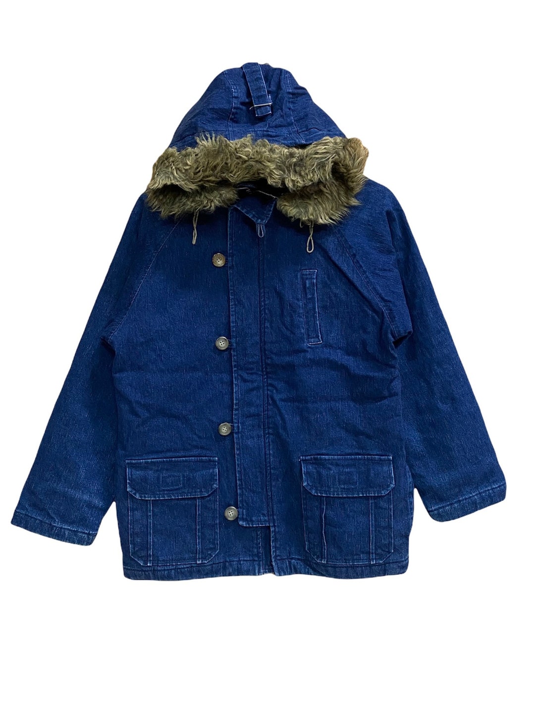 Sev Jacket Vintage SEV RADICAL Sherpa Hooded Denim Jacket Size L Fits M - Etsy