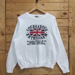 Vintage COURGAEOUS ENTHUISASM big logo crewneck sweatshirt size M