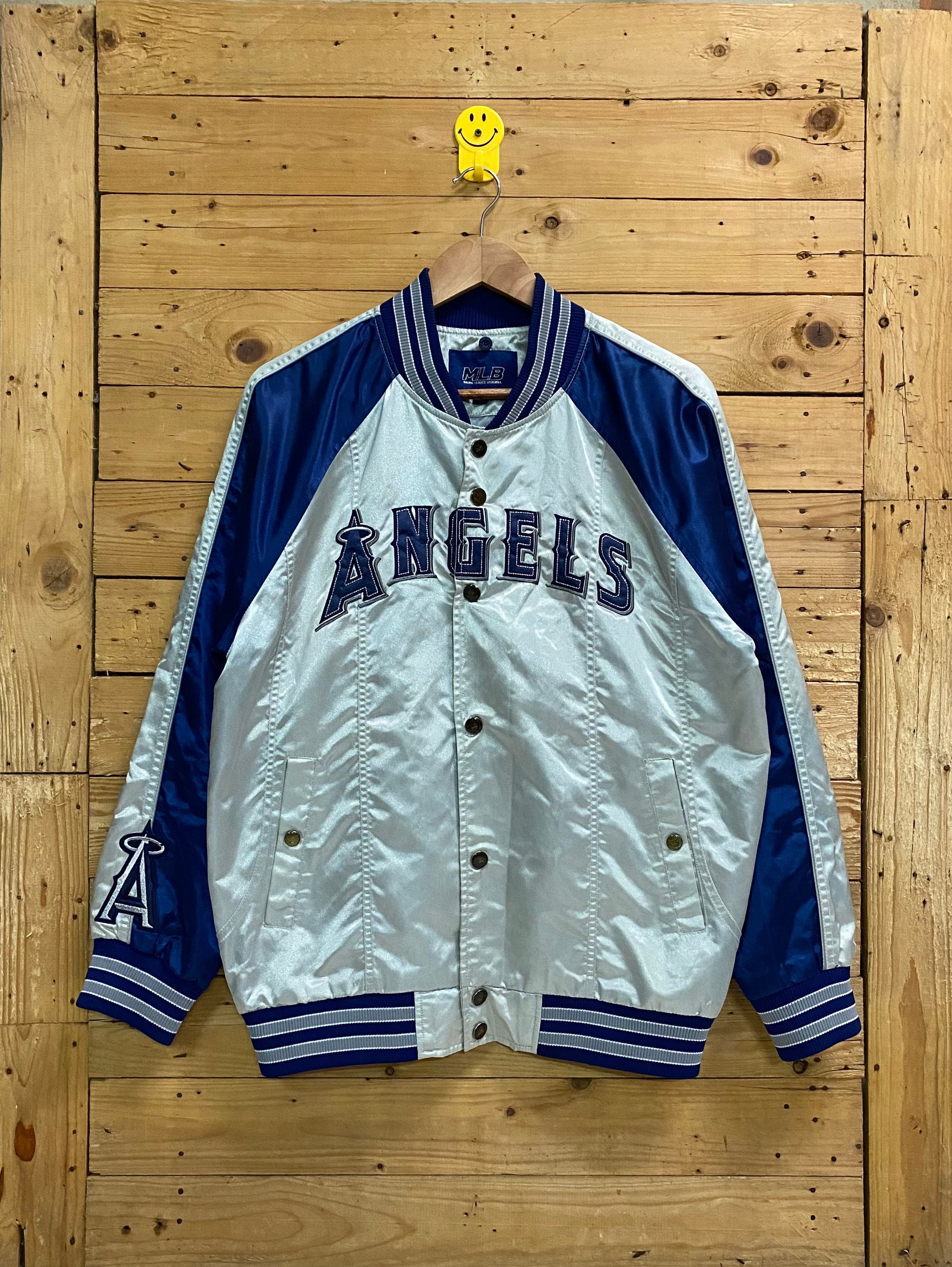 Vintage CALIFORNIA ANGELS mlb satin bomber jacket size fits L