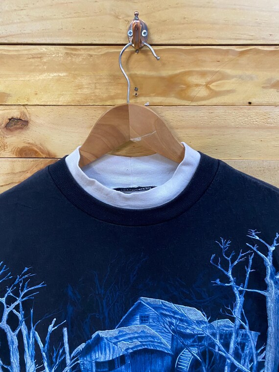 Vintage basic edition snow landscape double neck … - image 2