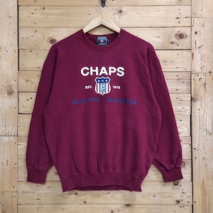 Vintage CHAPS ralph LAUREN big logo crewneck sweatshirt size M