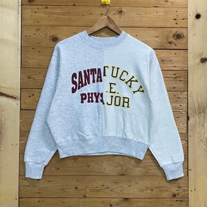 Moletom vintage ensolarado esportivo dividido tamanho livre serve L