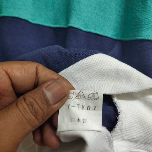 Vintage CHRISTIAN DIOR monsieur embroidery small script colorblock sweatshirt shops size M