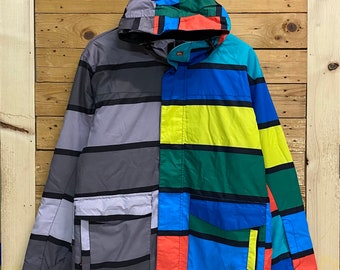 Vintage QUIKSILVER Multicolor Colorblock Skiing Jacket Size