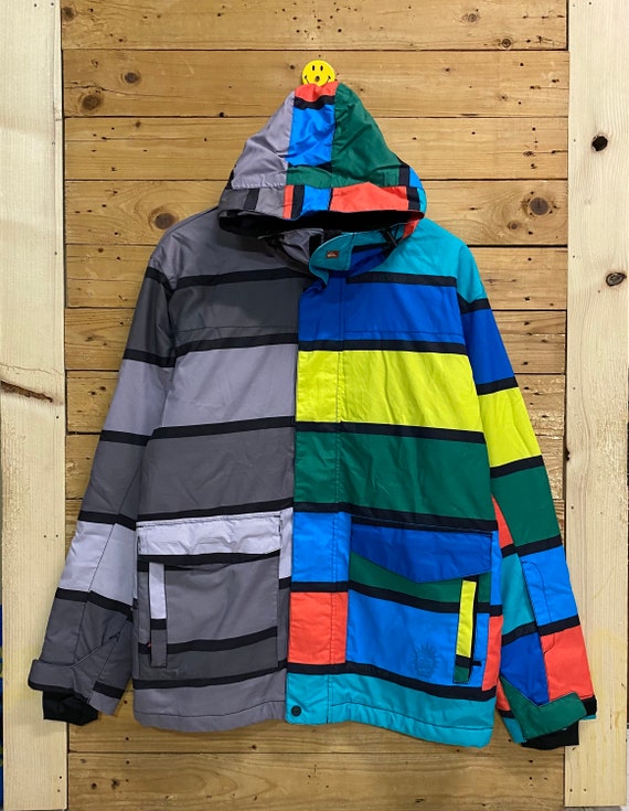 Vintage QUIKSILVER Multicolor Colorblock Skiing Jacket Size S Fits M - Etsy