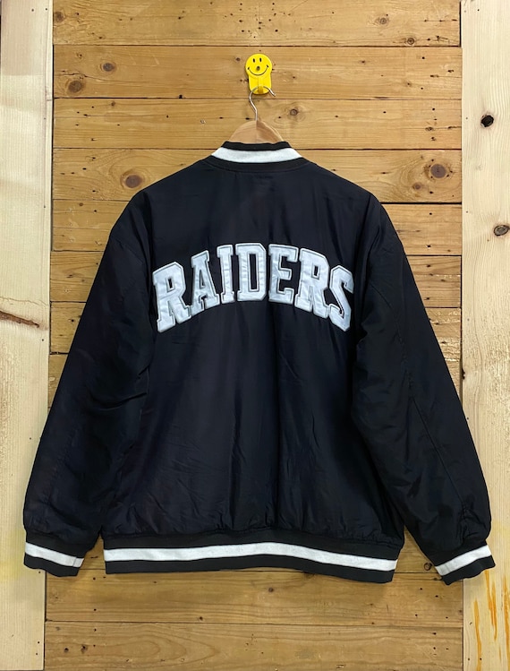 Y2k National Football League RAIDERS Varsity Jacket Size XL Y2k National Football League RAIDERS Varsity Jacket Size XL