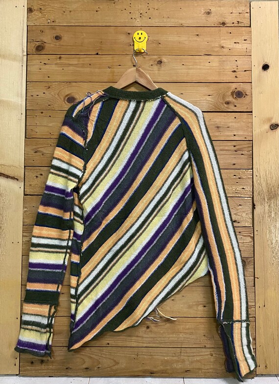 PERVERZE ストライプニットカーディガン AW21 PERVERZE Multicolor Stripes Knit Cardigan Size Fits M - Etsy