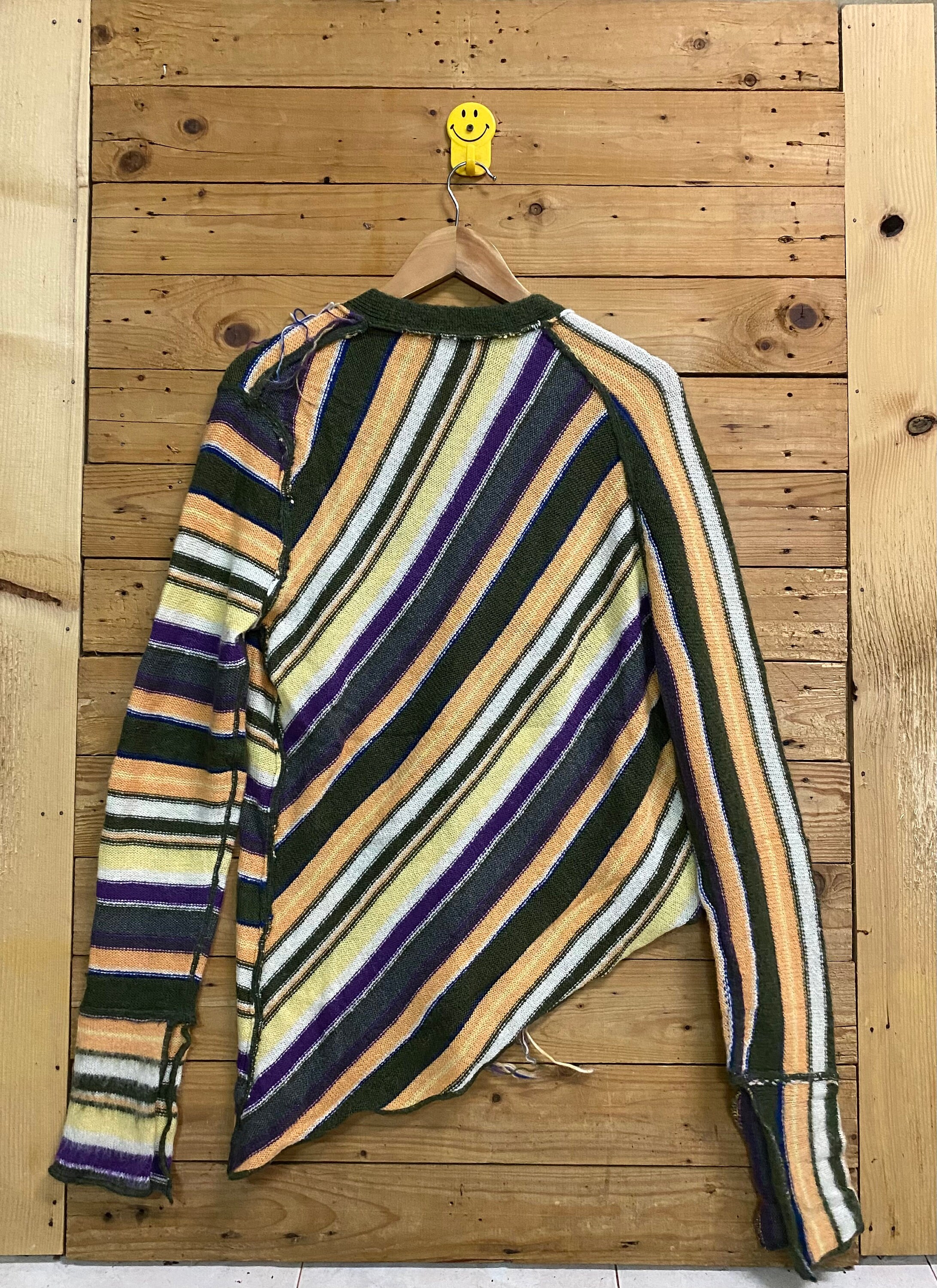 AW21 PERVERZE Multicolor Stripes Knit Cardigan Size Fits M - Etsy