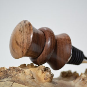 Hand Turned Air Dried Walnut Bottle Stopper