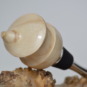 Hand Turned Off Axis Air Dried Ash Bottle Stopper