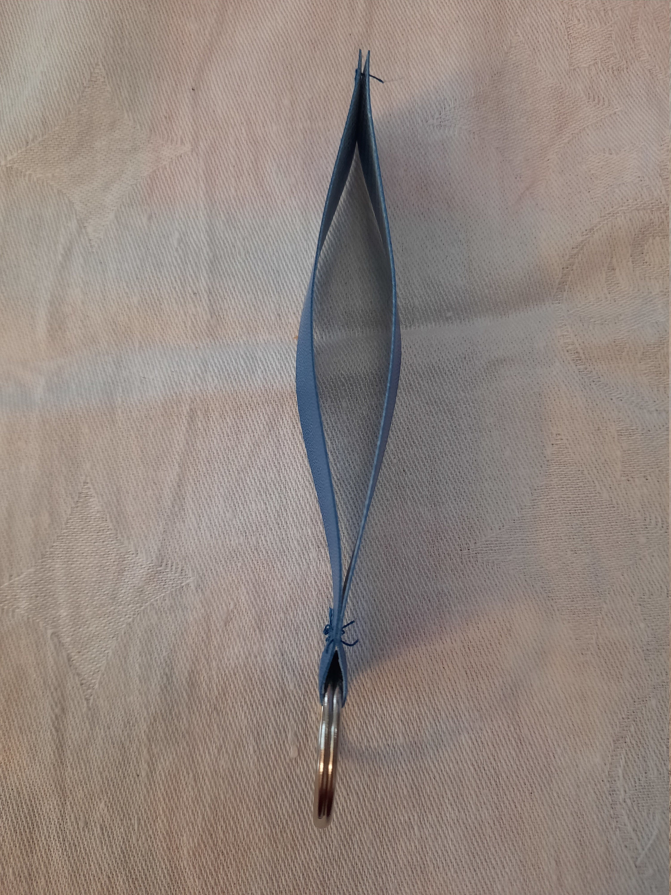 Keychain Sewn Blue Etsy