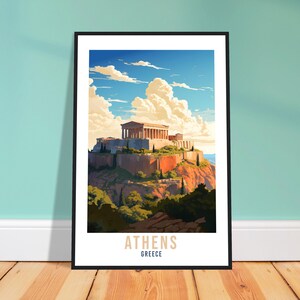 Athens Travel Print Wall Art Athens Greece Artwork Wall Hanging Athens Gift Art Lovers Wall Art Print Athens Greece Wall Poster Greek Art