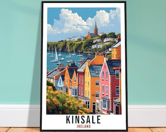 Kinsale Travel Print Ireland Home Decoration Kinsale Wall Art Gift Wall Hanging Art Lover Irish Artwork Ireland Kinsale Travel Poster Gift