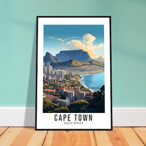 Cape Town Travel Print South Africa Home Decor Cape Town Wall Hanging Cape Town Artwork Gift Cape Town Travel Poster South Africa Artwork