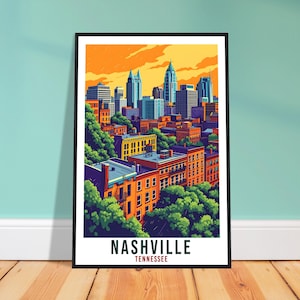 Nashville Travel Print Tennessee Home Decoration USA City Wall Art Gift Wall Hanging Art Lover Tennessee Artwork Nashville Travel Poster