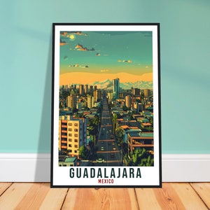 Guadalajara Mexico Travel Print Mexico Wall Art Wall Hanging Home Décor Guadalajara Gift Mexico Landmark Artwork South America Travel Poster