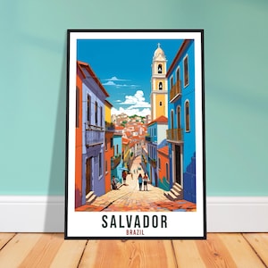 Salvador Travel Print Wall Art Salvador Brazil Wall Hanging Artwork Salvador Art Gifts Salvador Travel Poster Brazil Decor Art Lovers Gift