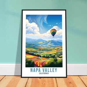 Napa Valley Vineyards Travel Print Napa Valley Wall Art Wall Hanging Napa Valley Gift Travel Poster California Art Lover Gift Napa Valley