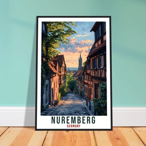 Nuremberg Travel Print Germany Home Decoration German City Wall Art Gift Wall Hanging Art Lover Germany Artwork Nuremberg Travel Poster