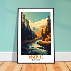 Yosemite Travel Print Wall Art Yosemite Wall Hanging Gift Yosemite National Park Art Print USA Travel Gift Travel Poster Yosemite Artwork