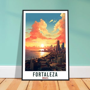Fortaleza Travel Print Wall Art Fortaleza Brazil Wall Hanging Artwork Fortaleza Art Gifts Fortaleza Travel Poster Brazil City Art Lover Gift