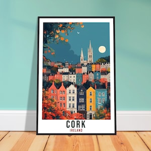 Cork Travel Print Ireland Home Decoration Irish Cork Wall Art Gift Wall Hanging Art Lover Irish Artwork Ireland Cork Travel Poster Gift