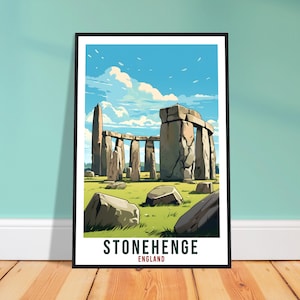 Stonehenge Travel Print English Wall Art Home Decor Wall Hanging Travel Art Gift Stonehenge Travel Poster England Landscape Artwork Gift
