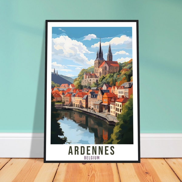 Ardennes Travel Poster Wall Art Ardennes Belgique Home Décor Artwork Wall Hanging Ardennes Art Gifts Ardennes Travel Print Belgian Art Lovers