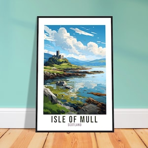 マル島旅行プリント スコットランド ホームデコレーション マル島 イギリス 自然 ウォールアート マル島 アートワーク ギフト イギリス海岸 スコットランド旅行ポスター