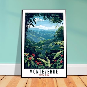 Monteverde Costa Rica Travel Print Wall Art Wall hangend Home decor Monteverde Gift Wall Art Travel Artwork Costa Rica City Travel Poster