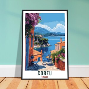 Corfu Travel Print Greece Home Decoration Corfu Greek Island Wall Art Gift Wall Hanging Art Lover Greece Artwork Corfu Travel Poster Gift