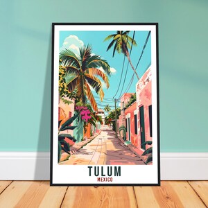 Tulum Mexico Travel Print Mexico Wall Art Wall Hanging Home Décor Tulum Gift Mexico Landmark Artwork Travel Art Tulum Mexican Travel Poster