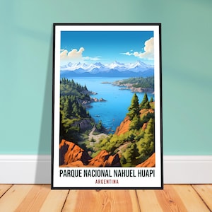 Nahuel Huapi National Park Travel Print Wall Art Nahuel Huapi Argentina Landscape Artwork Gift Nahuel Huapi Travel Poster Argentina Lovers