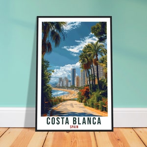 Costa Blanca Travel Print Spain Home Decoration Spanish Coast Wall Art Gift Wall Hanging Art Lover Spain Artwork Costa Blanca Travel Poster