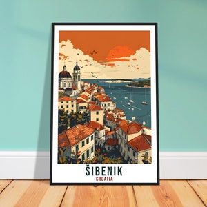 Šibenik Travel Print Croatia Wall Art Wall Hanging Home Décor Šibenik Gift Art Lovers Gift Croatian Artwork Gift Croatia Travel Poster