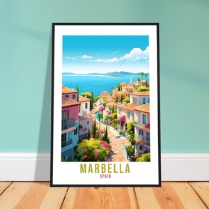Marbella Travel Poster Wall Art Marbella Wall Hanging Home Décor Marbella Art Lovers Vintage Spain Marbella Print Marbella Spain Wall Art