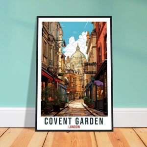 Covent Garden Travel Print London Wall Art Home Decor Wall Hanging Travel Art Gift Covent Garden Travel Poster London City Artwork Art Lover