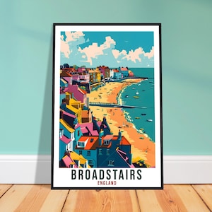 Broadstairs Travel Print Wall Art Wall Hanging Home Living Décor Broadstairs Gift Art Lovers Gift Artwork Gift Print England Travel Poster