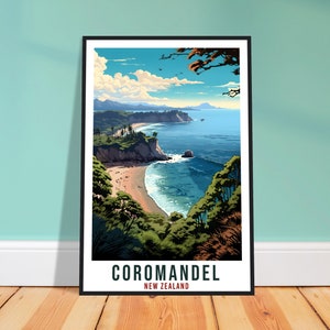 Coromandel Travel Print Wall Art Coromandel New Zealand Home Decor Artwork Art Gifts Coromandel Travel Poster New Zealand Art Lovers Gift