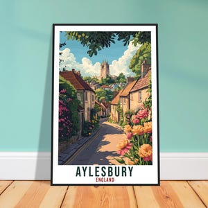 Aylesbury Travel Print England Home Decor Aylesbury Wall Art Gift Wall Hanging Art Lover Aylesbury England Republic Artwork Travel Poster UK