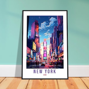 New York Travel Print Wall Art New York Wall Hanging USA Artwork Travel Poster Wall Art New York USA Home Decor New York Gift Travel Art