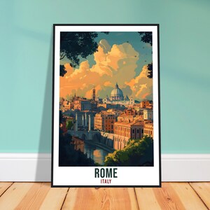Rome Travel Print Italy Home Decor Rome Wall Art Gift Wall Hanging Art Lover Rome Italy Artwork Travel Poster Rome Italian Travel Art