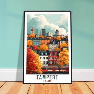 Tampere Finland Travel Print Wall Art Tampere Wall Hanging Home Décor Tampere Art Lovers Finland Artwork Gift Print Tampere Landmark Poster