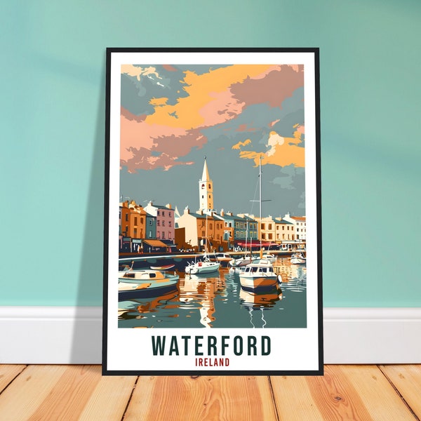 Waterford Travel Print Ireland Wall Art Wall Hanging Home Décor Waterford Gift Art Lovers Gift Irish Artwork Gift Ireland Travel Poster