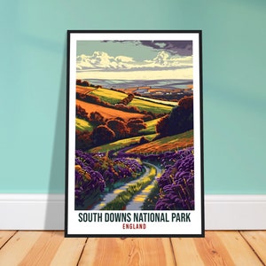 South Downs National Park Travel Print Wall Art Wall Hanging Home Décor South Downs Art Lovers Gift UK Artwork Gift England Travel Poster