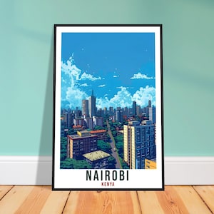 Nairobi Kenya Travel Print Nairobi Wall Art Wall Hanging Home Décor Nairobi Gift Art Lovers Kenya Artwork Gift Print African Landmark Poster
